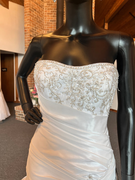 Bonny Fitted Waist Crystal Detail Wedding Gown