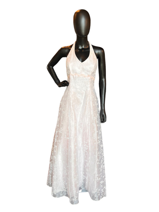 Pink Sparkle Organza Prom Dress