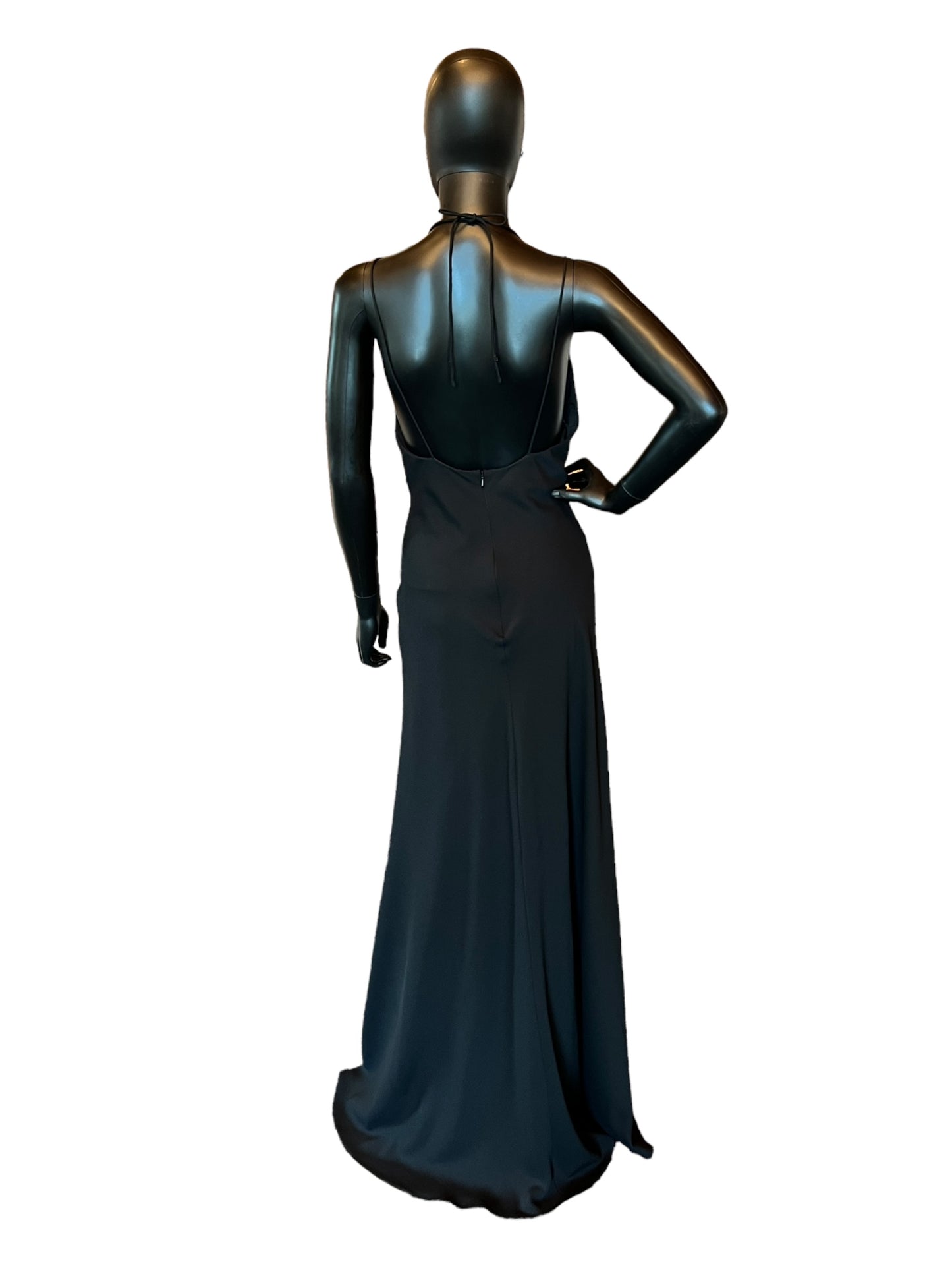 Hayley Paige Spaghetti Chiffon Bridesmaid Maxi Formal Dress