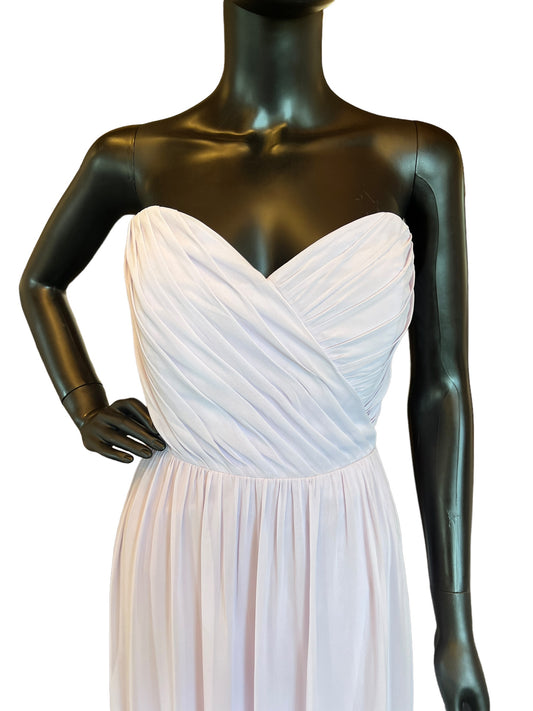 Hayley Paige Lavender Chiffon Maxi Formal Dress