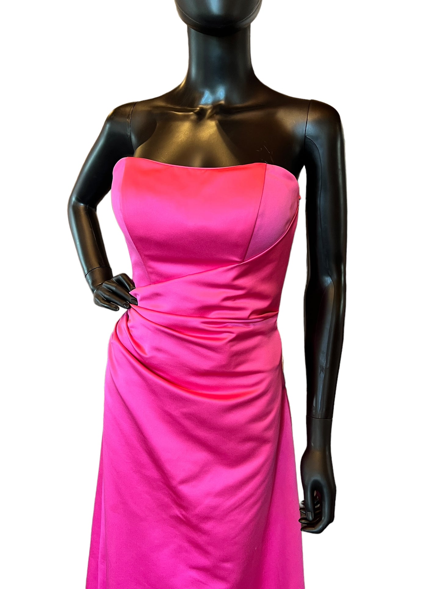 Pink Bridesmaid Corset Formal Dress