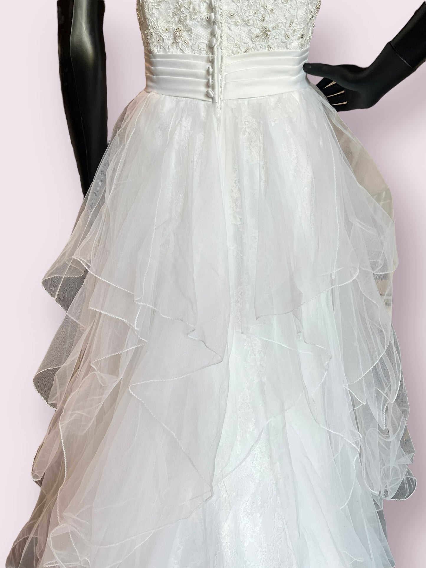Alfred Angelo A-Line Tulle & Lace Wedding Gown