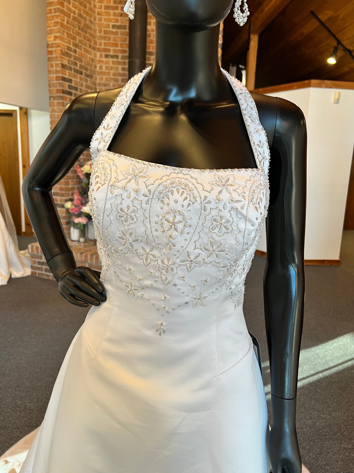 Joli Bridal Beaded Halter Wedding Gown