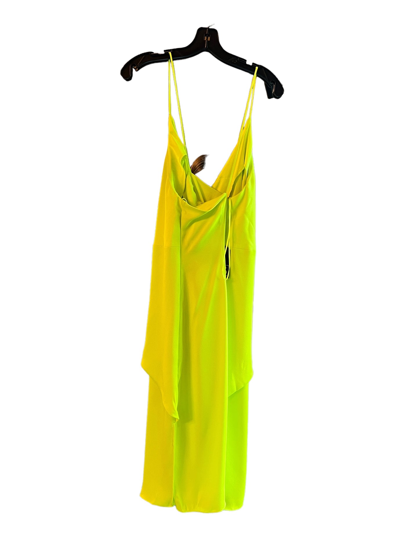 Acid Yellow Spaghetti Strap Mi-Length Dress - Cushie NWT