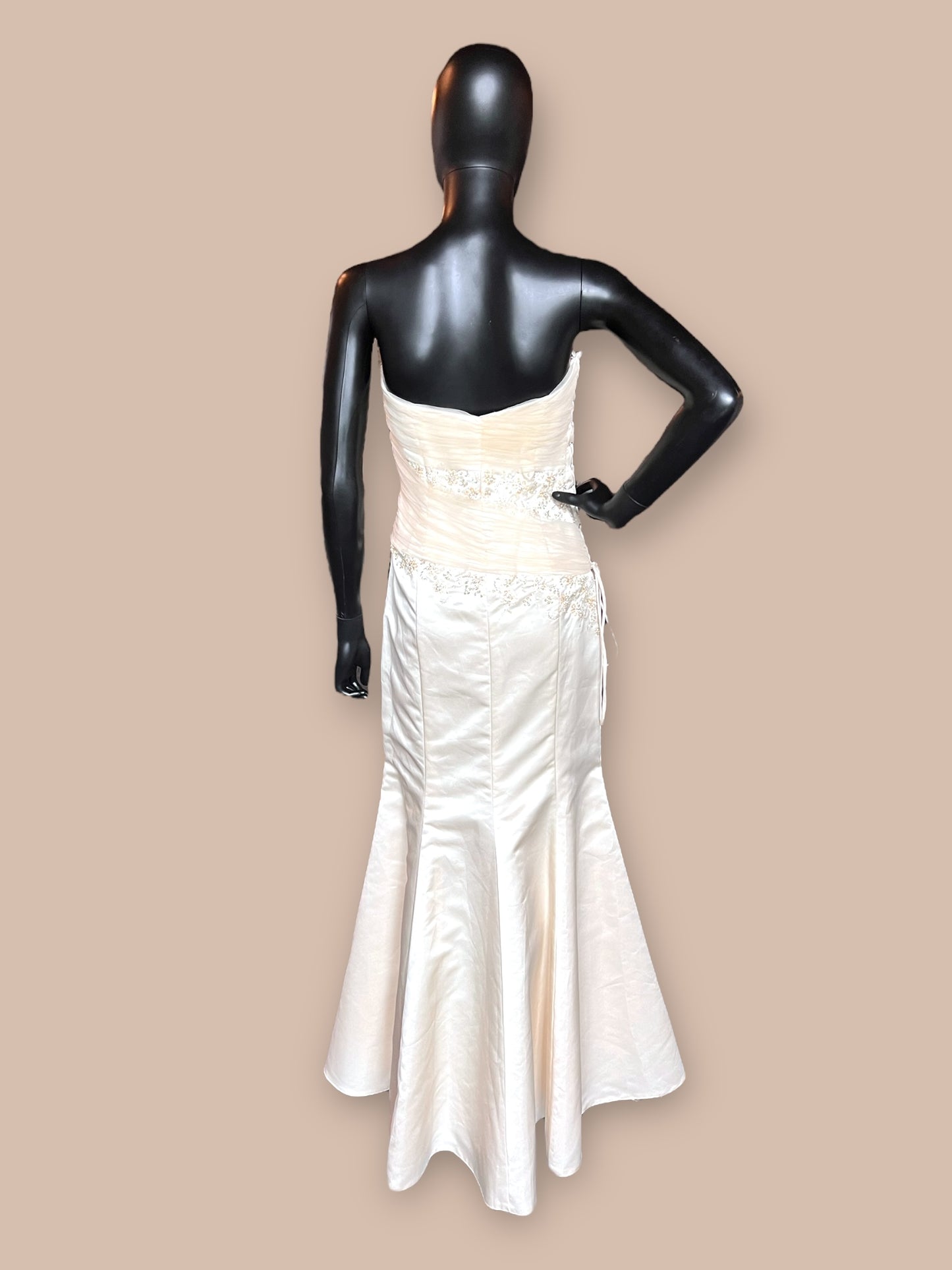 B-Dazzle Champagne Side Corset - Formal/Wedding Gown