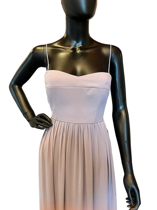 Lavender Crepe Spaghetti Maxi Formal Gown - W-Too