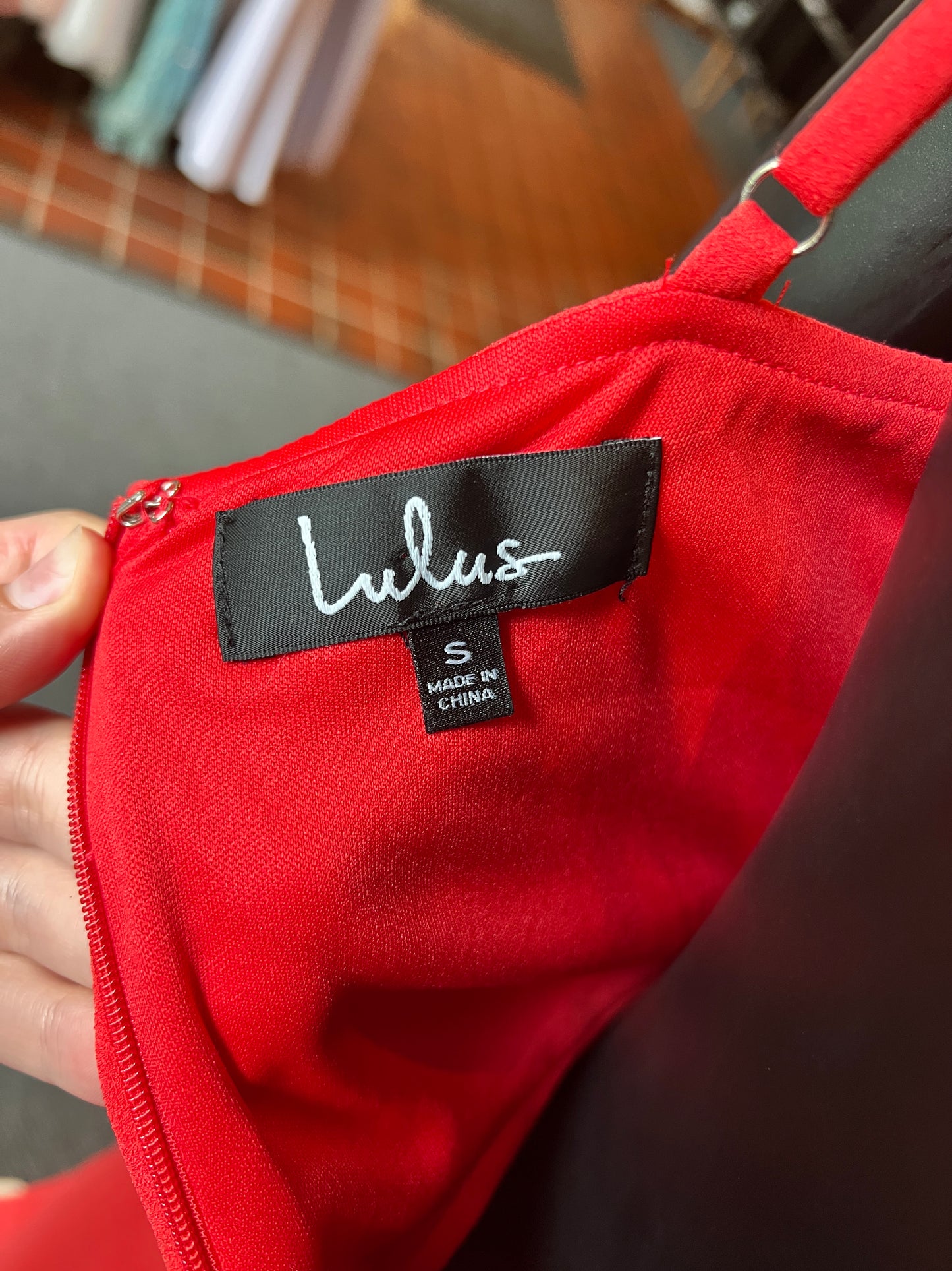 Orange Short Halter Mid-Length Dress