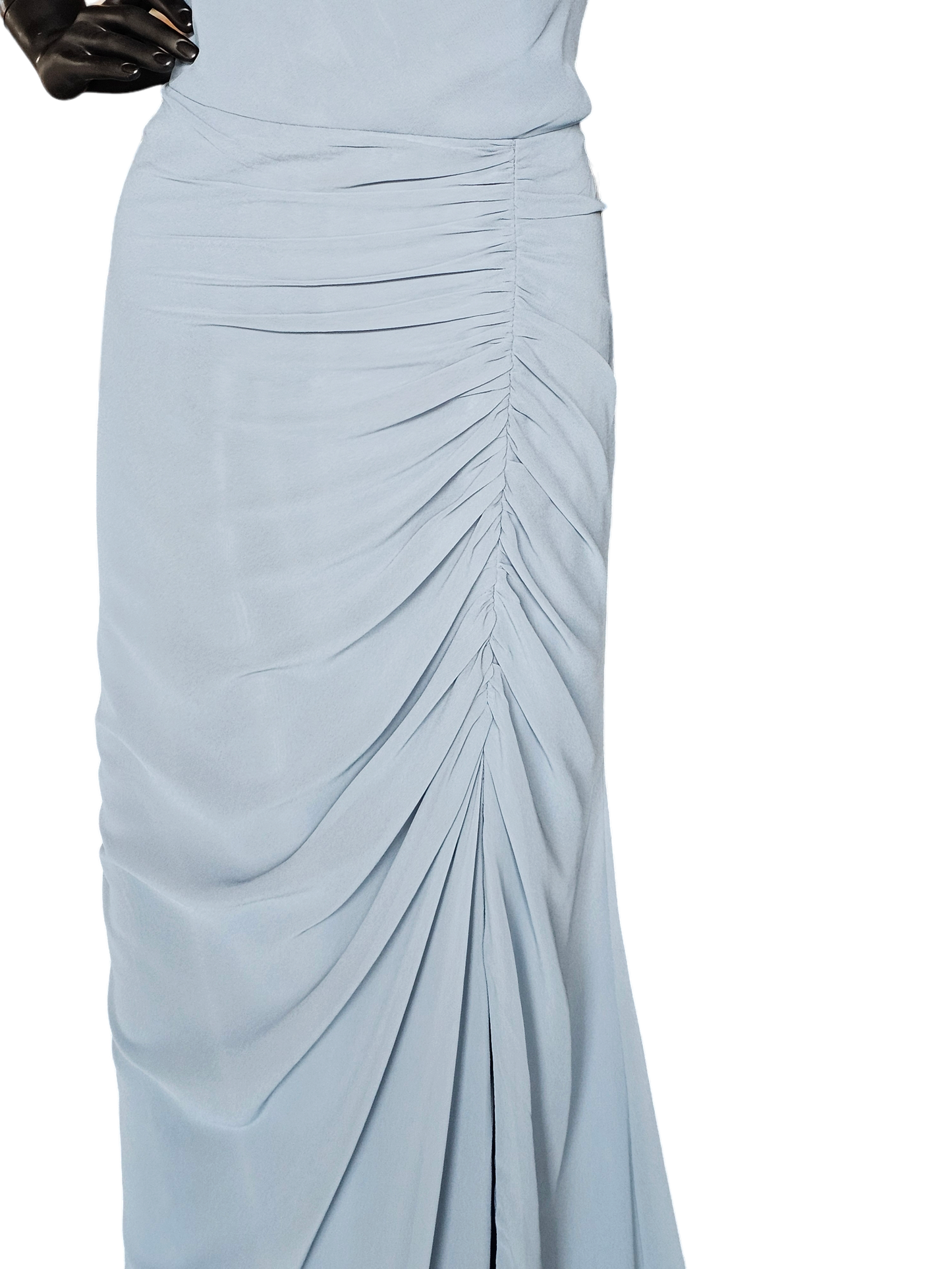 Steel Blue V-Neck Chiffon - Hayley Paige - Bridesmaid Dress