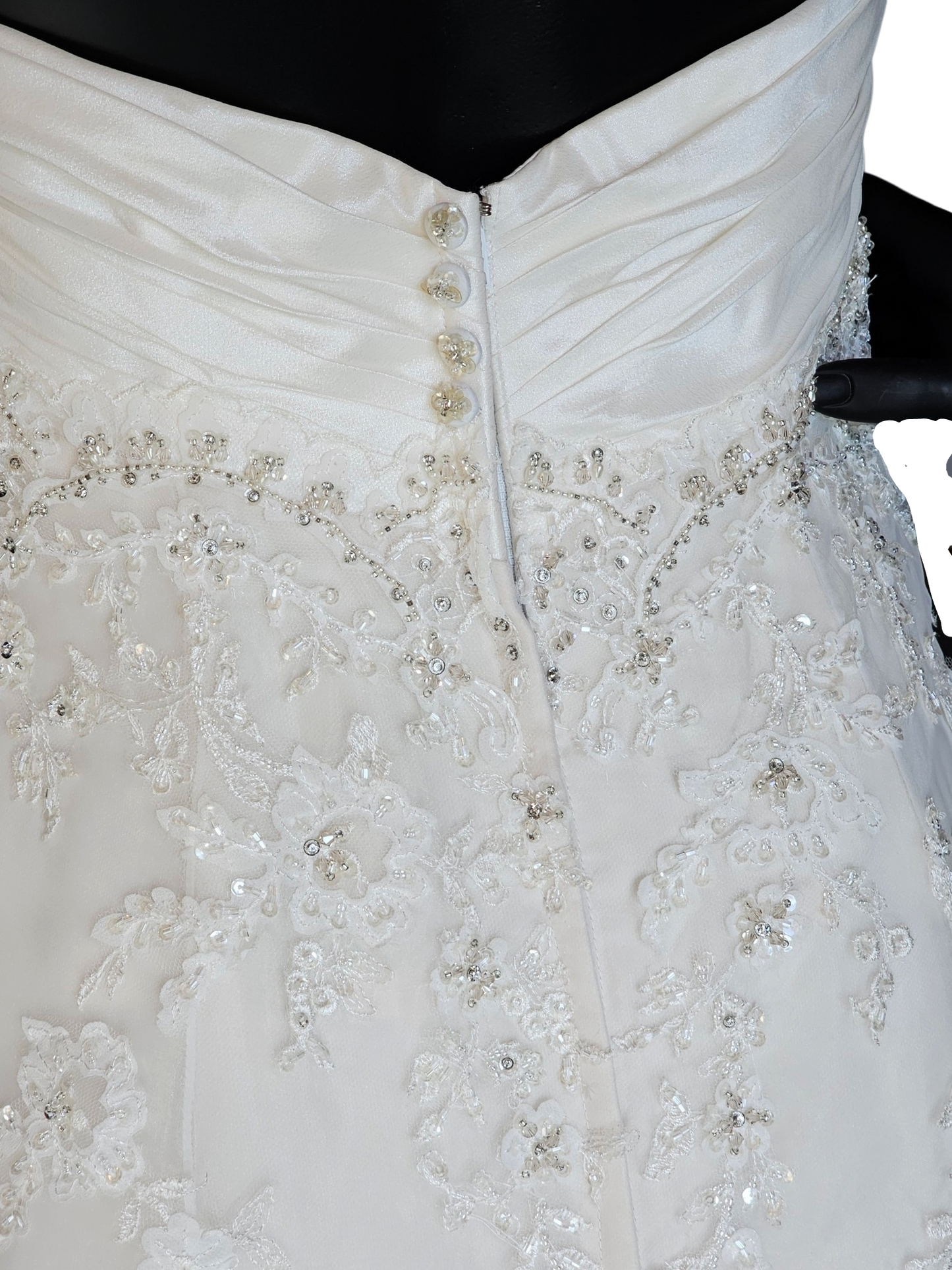 Casablanca Ivory Lace Overlay Wedding Gown