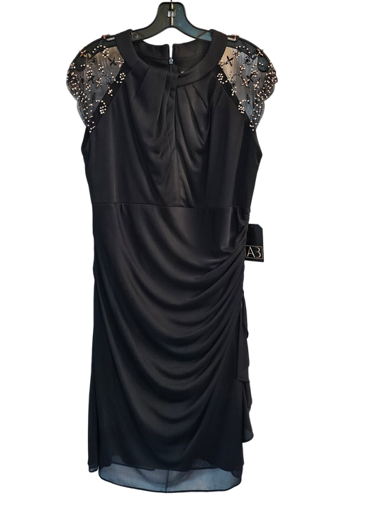 Navy Flutter Sleeve Dress