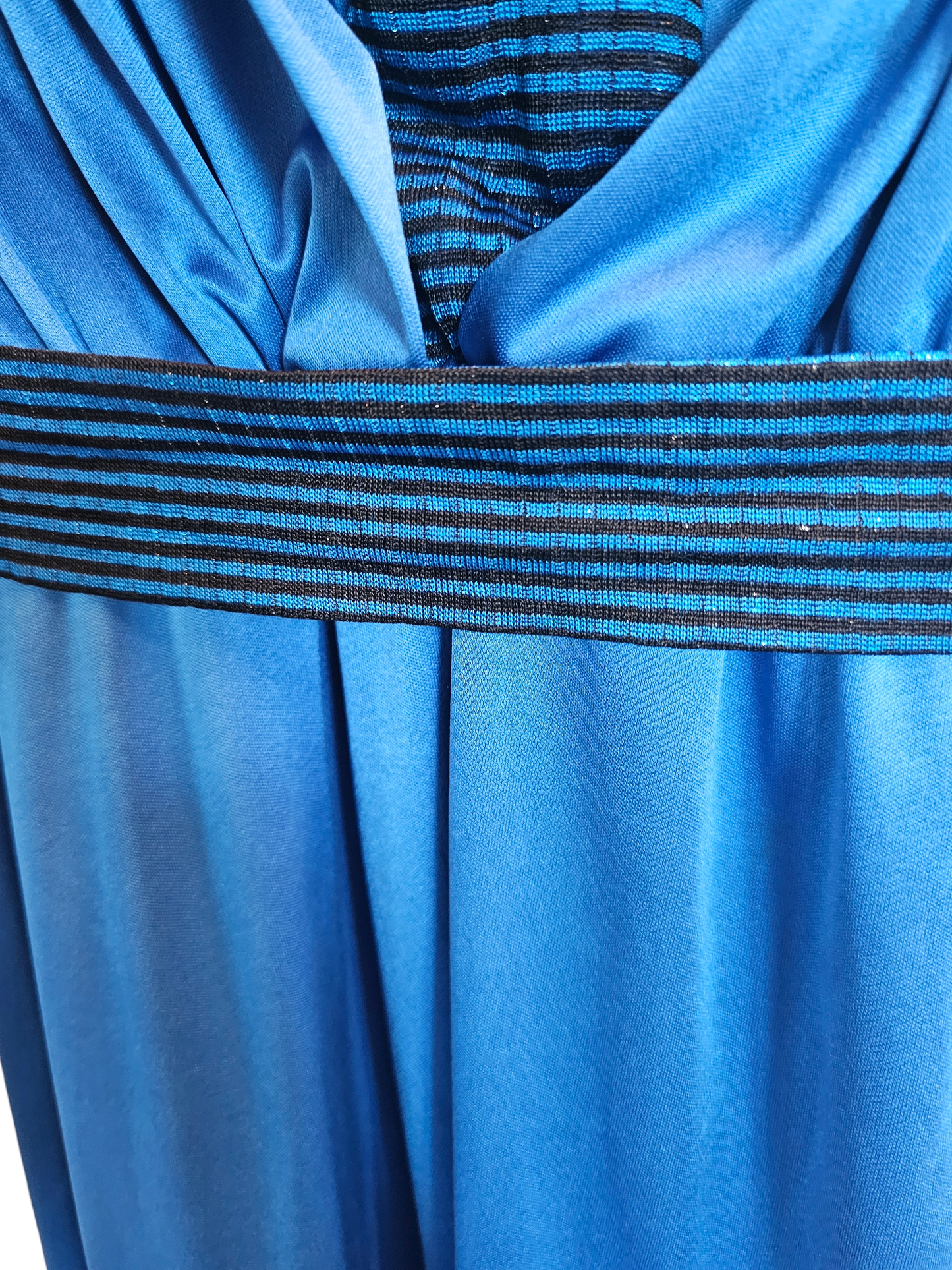 Vintage Electric Blue Panel Bodice Dress