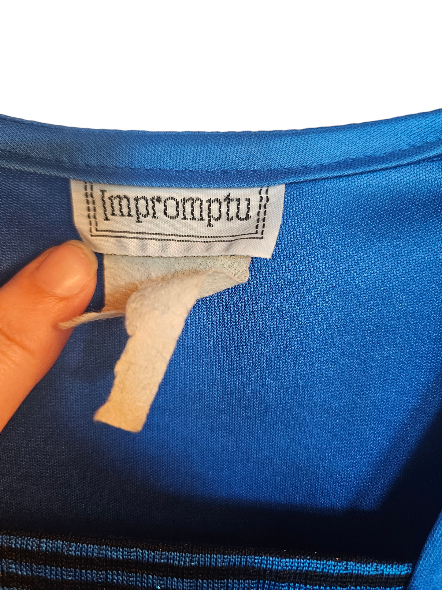 Vintage Electric Blue Panel Bodice Dress