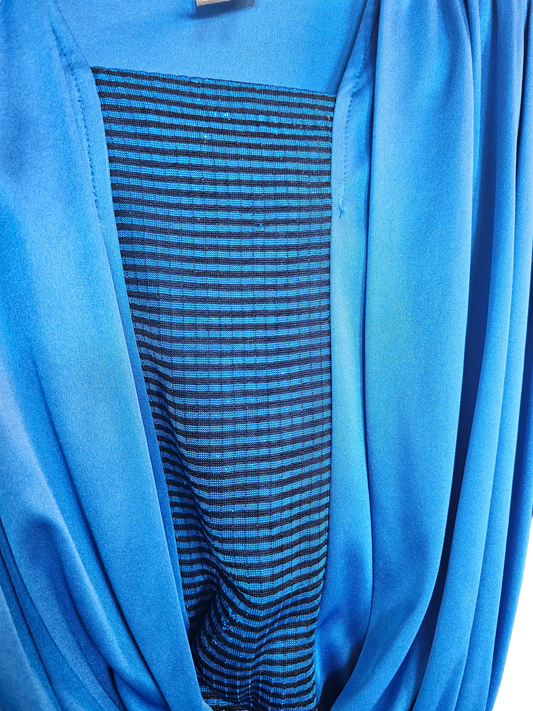 Vintage Electric Blue Panel Bodice Dress