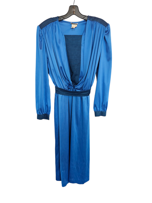 Vintage Electric Blue Panel Bodice Dress