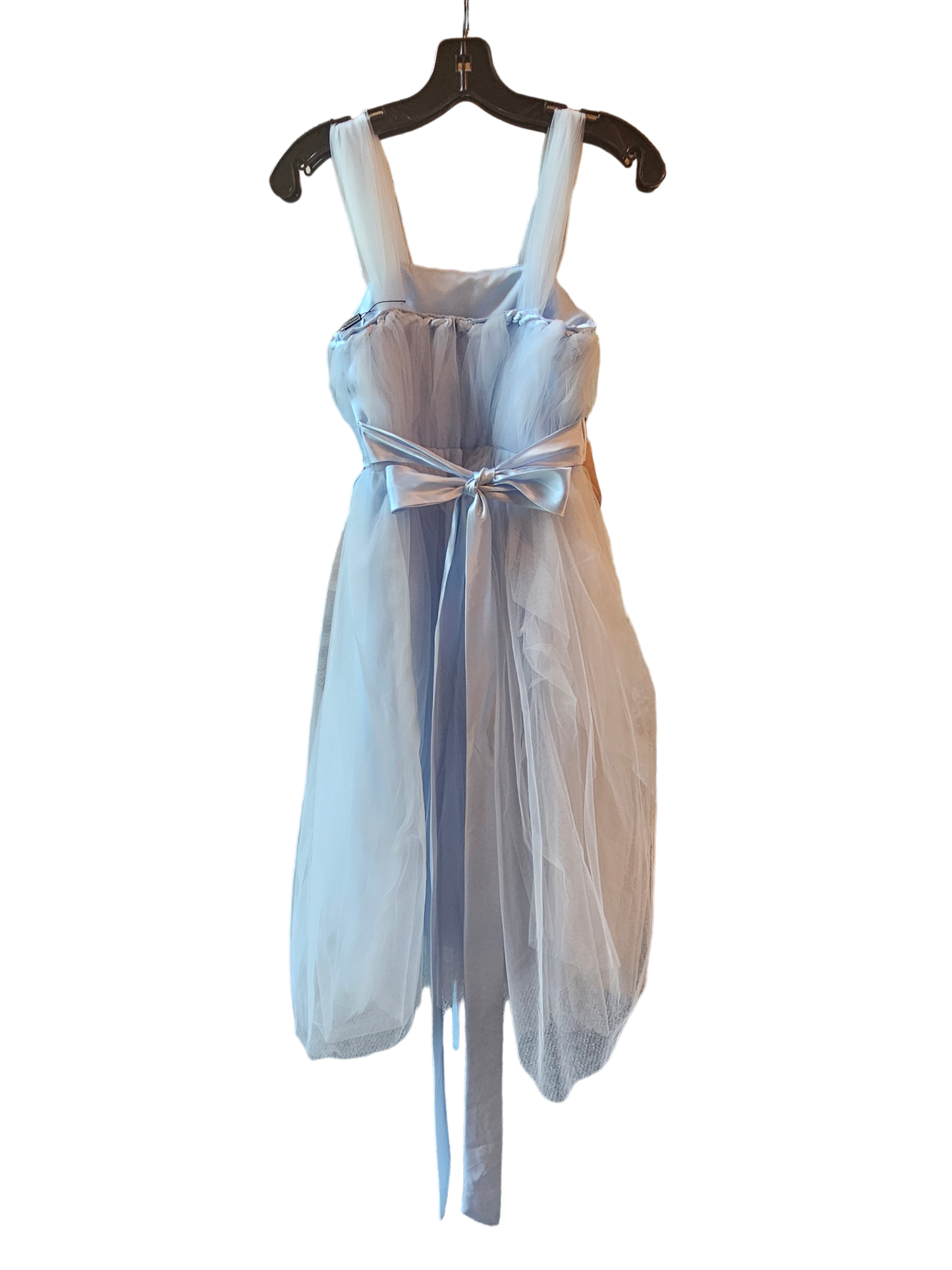 Sky Blue Tulle Jr. Bridesmaid Dress