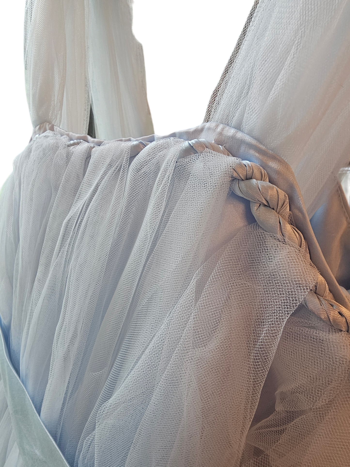 Sky Blue Tulle Jr. Bridesmaid Dress