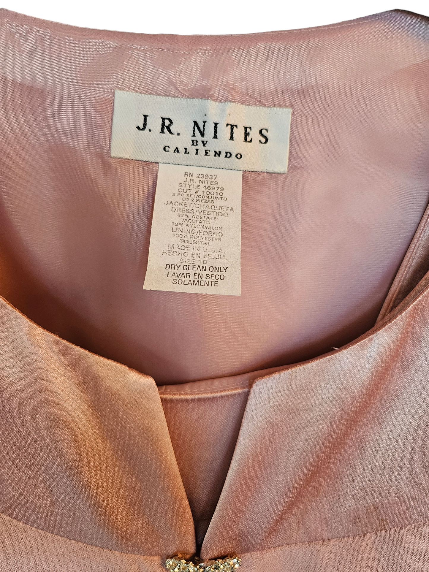 Rose Straight Cut Formal Dress W/Jacket