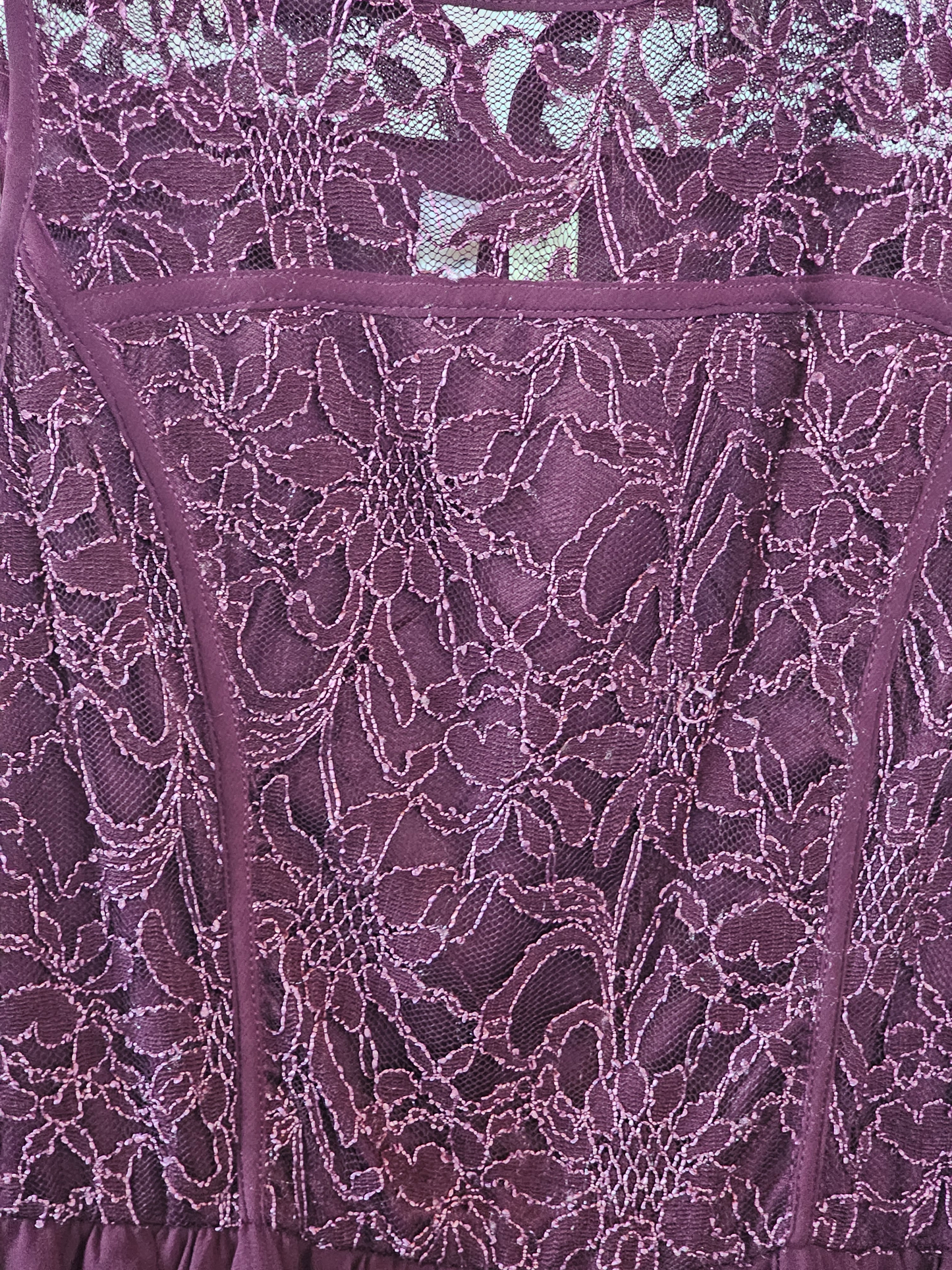 Burgundy Lace Child's Dress