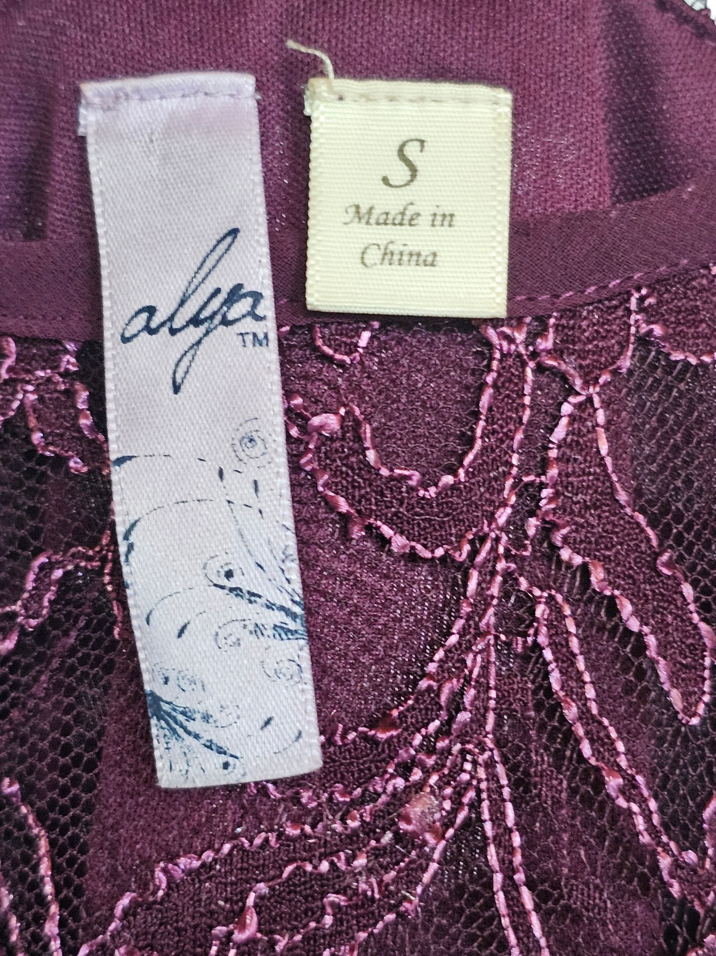 Burgundy Lace Child's Dress