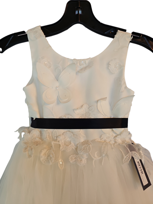 Ivory Applique Tulle Flower Girl