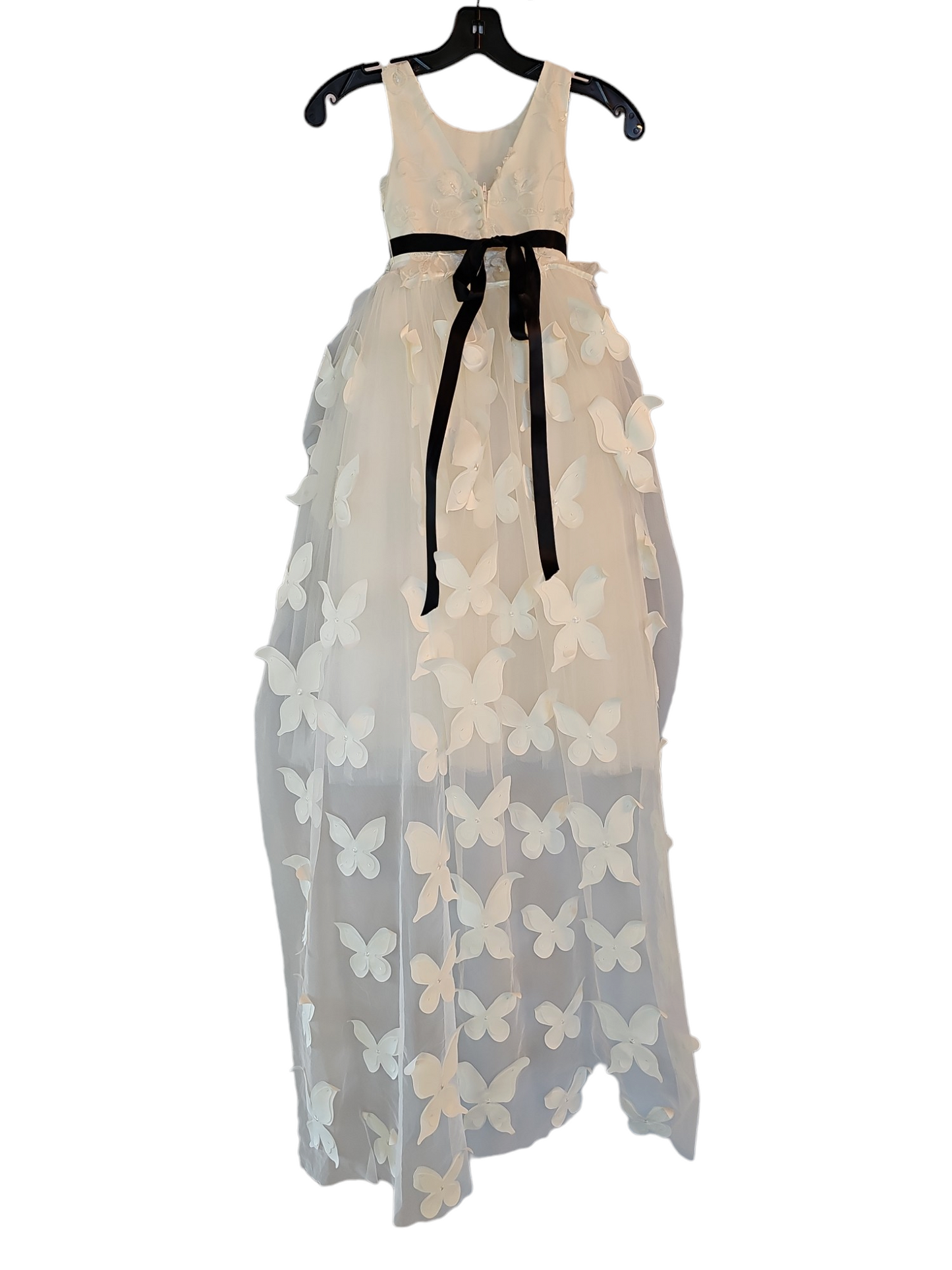 Ivory Applique Tulle Flower Girl