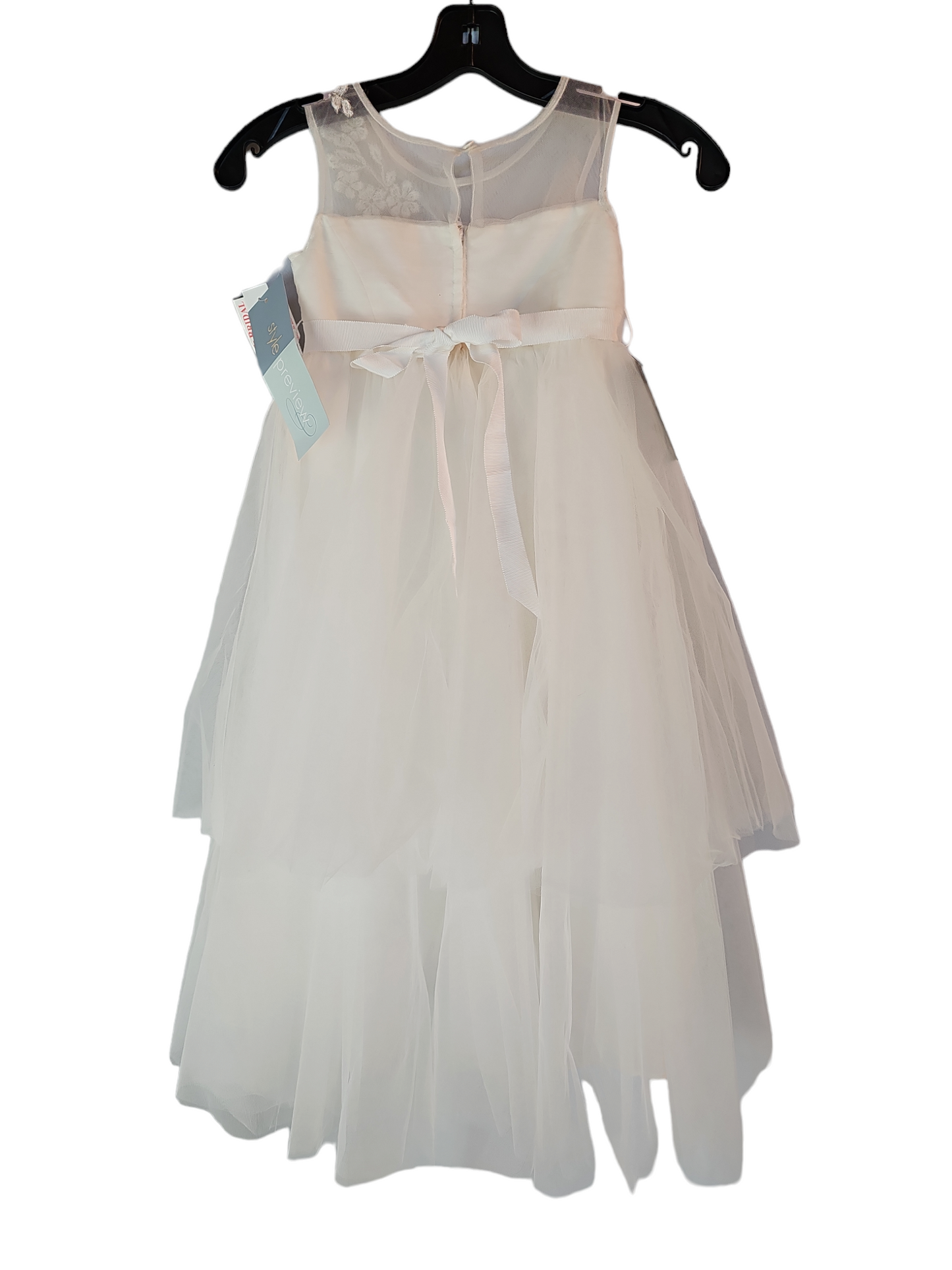 Ivory Tulle Illusion Flower Girl