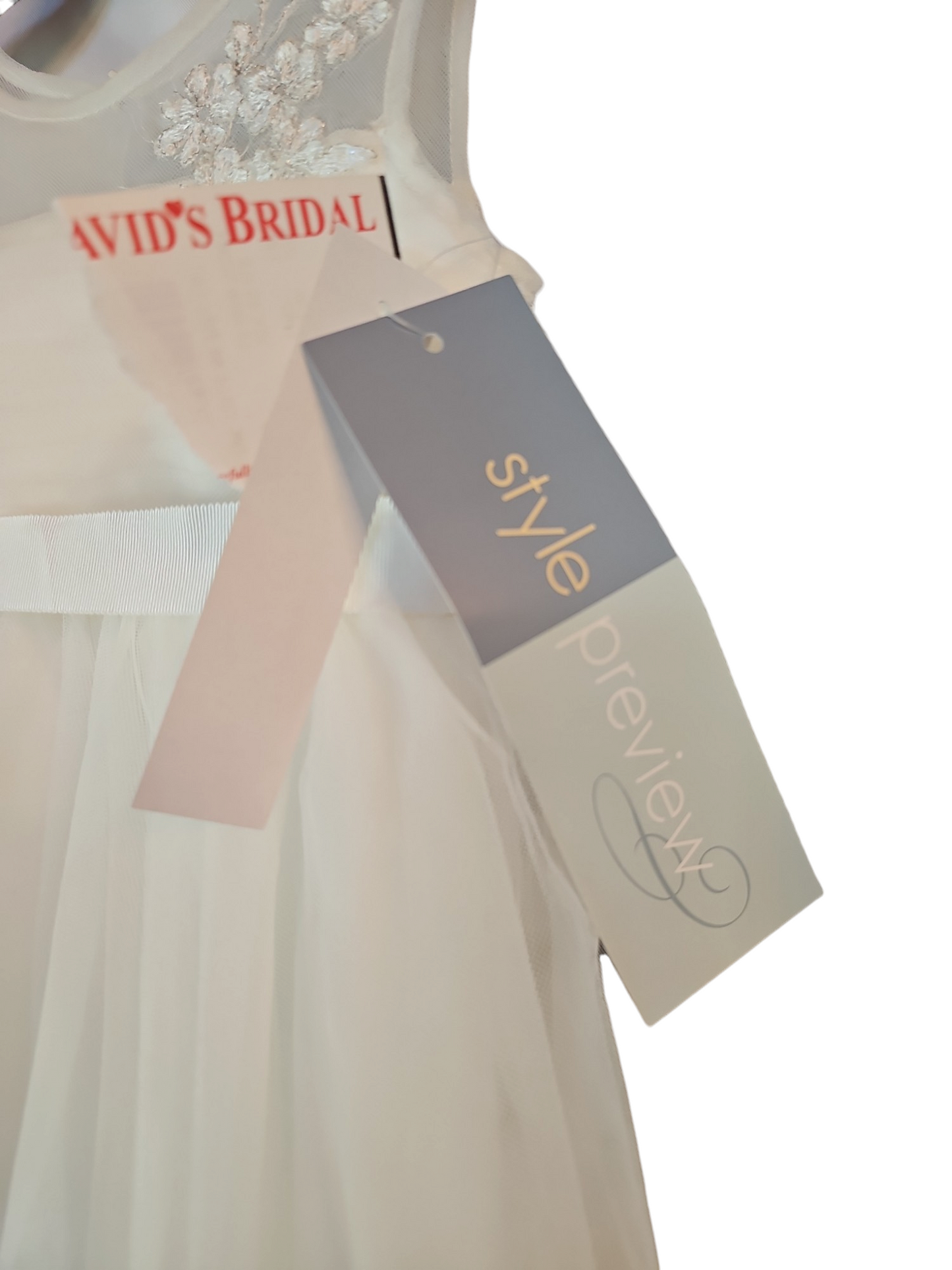 Ivory Tulle Illusion Flower Girl