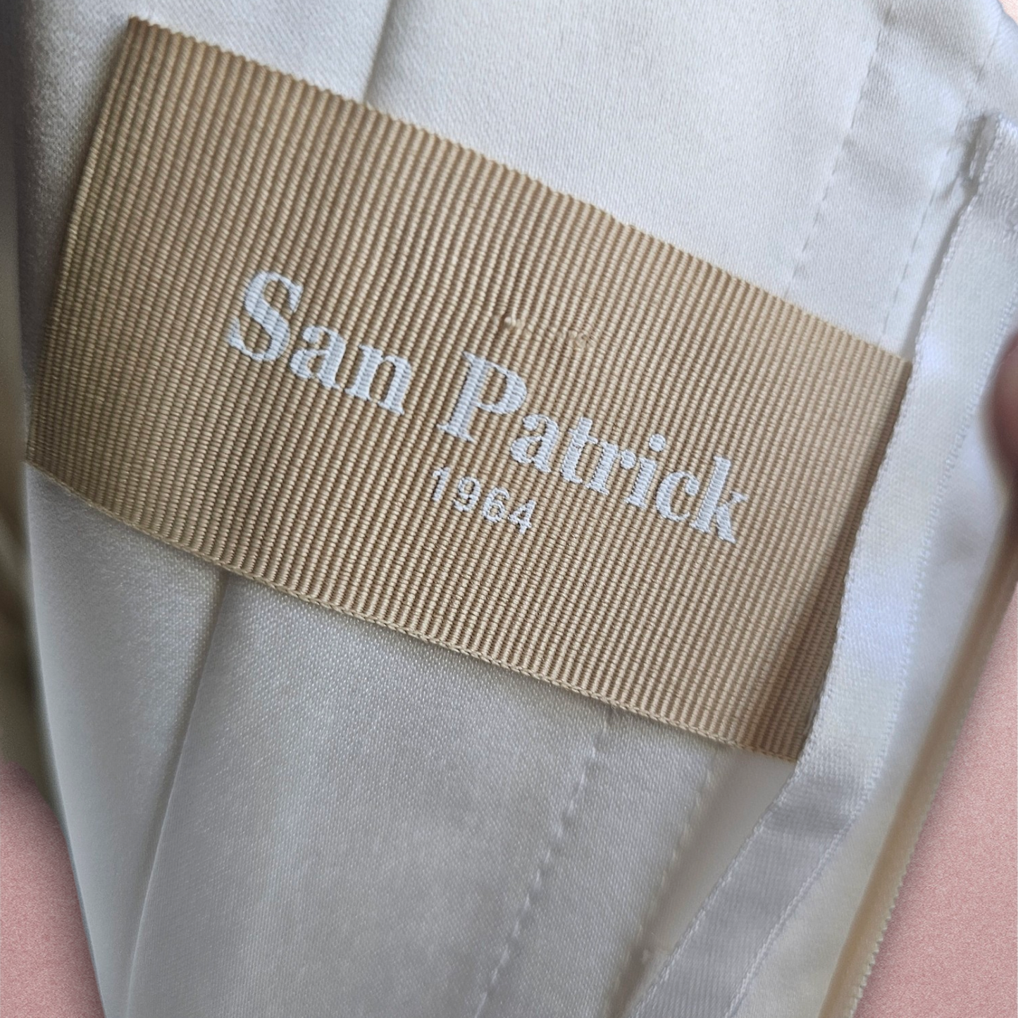 San Patrick Cream Dupioni Silk A-Line Wedding Gown