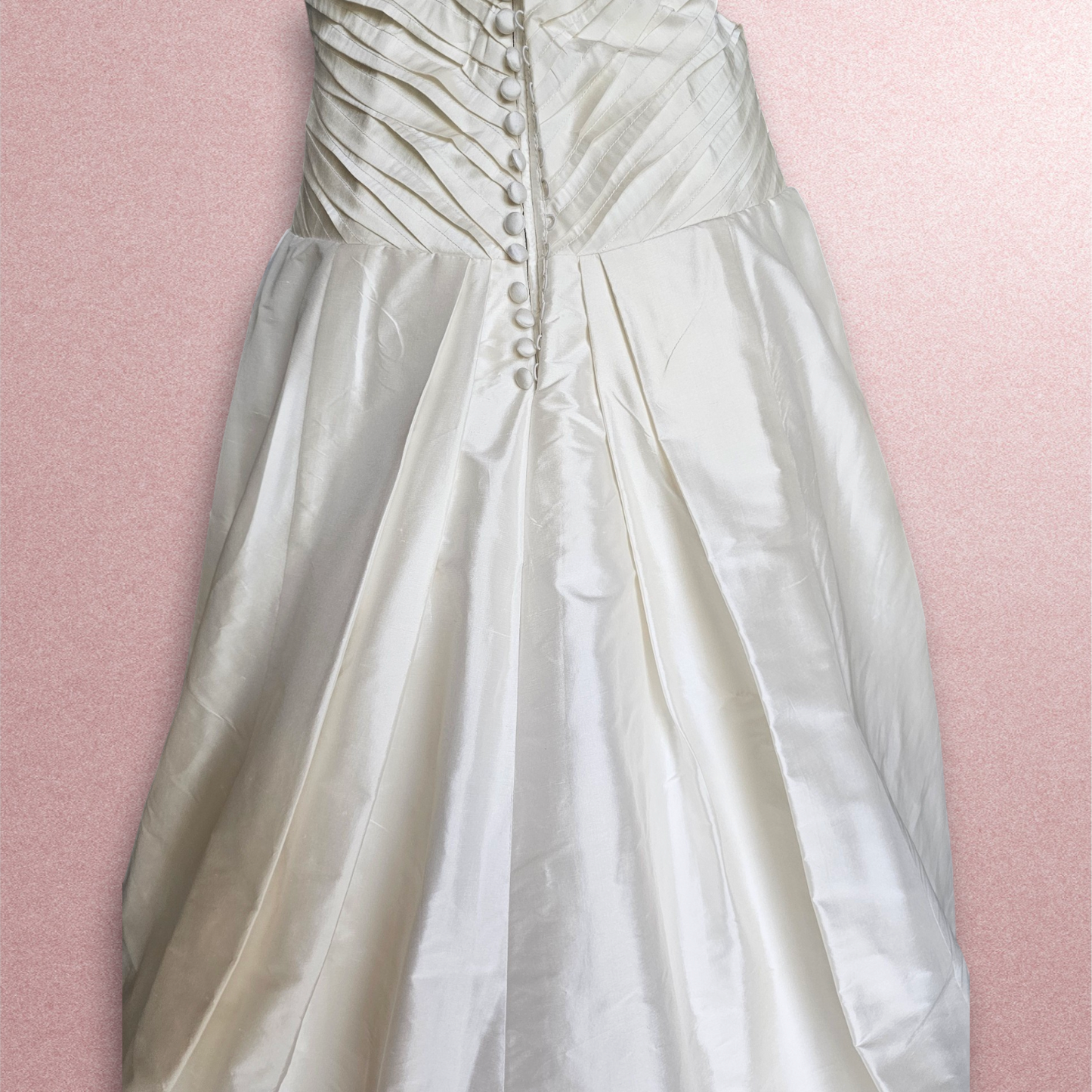 San Patrick Cream Dupioni Silk A-Line Wedding Gown