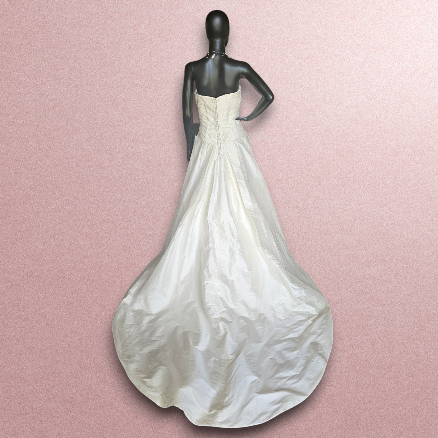 San Patrick Cream Dupioni Silk A-Line Wedding Gown