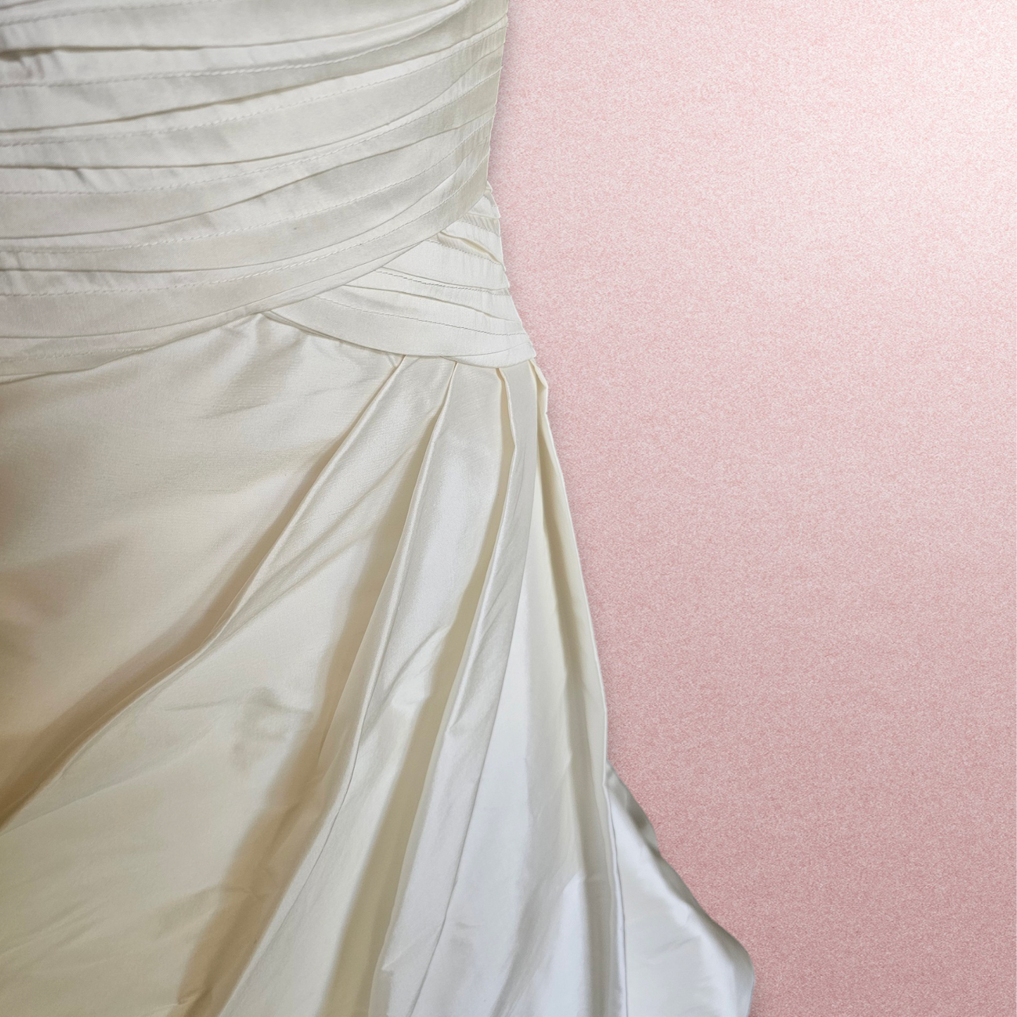 San Patrick Cream Dupioni Silk A-Line Wedding Gown