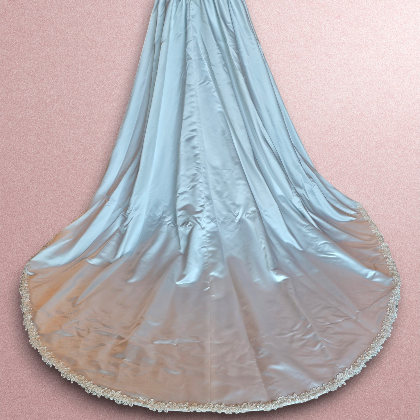 Floral Lace Bodice Long Sleeve Wedding Gown