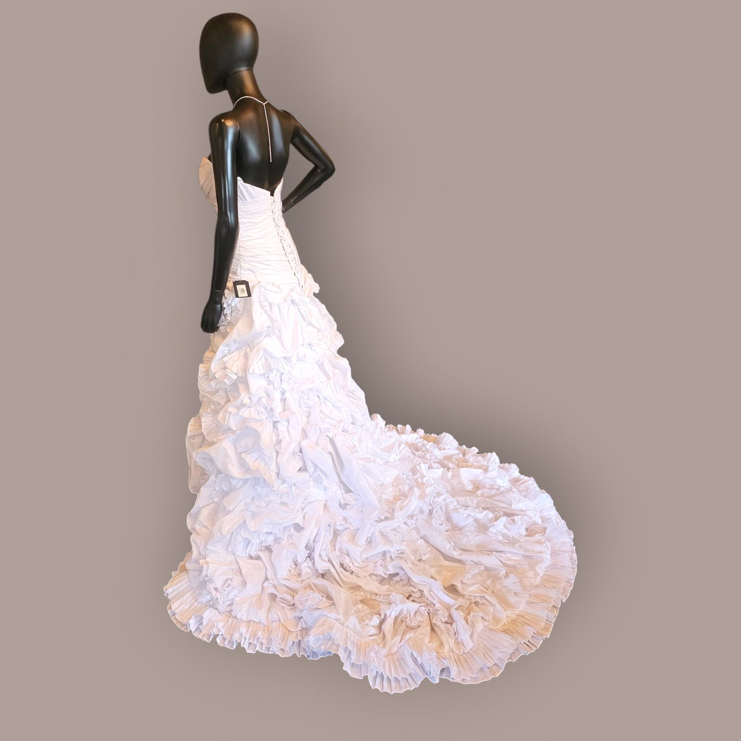 Da Vinci Crinkle Taffeta Wedding Gown