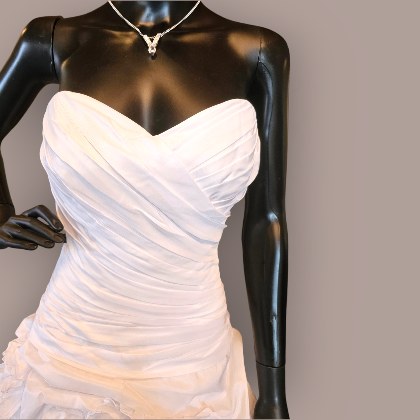 Da Vinci Crinkle Taffeta Wedding Gown