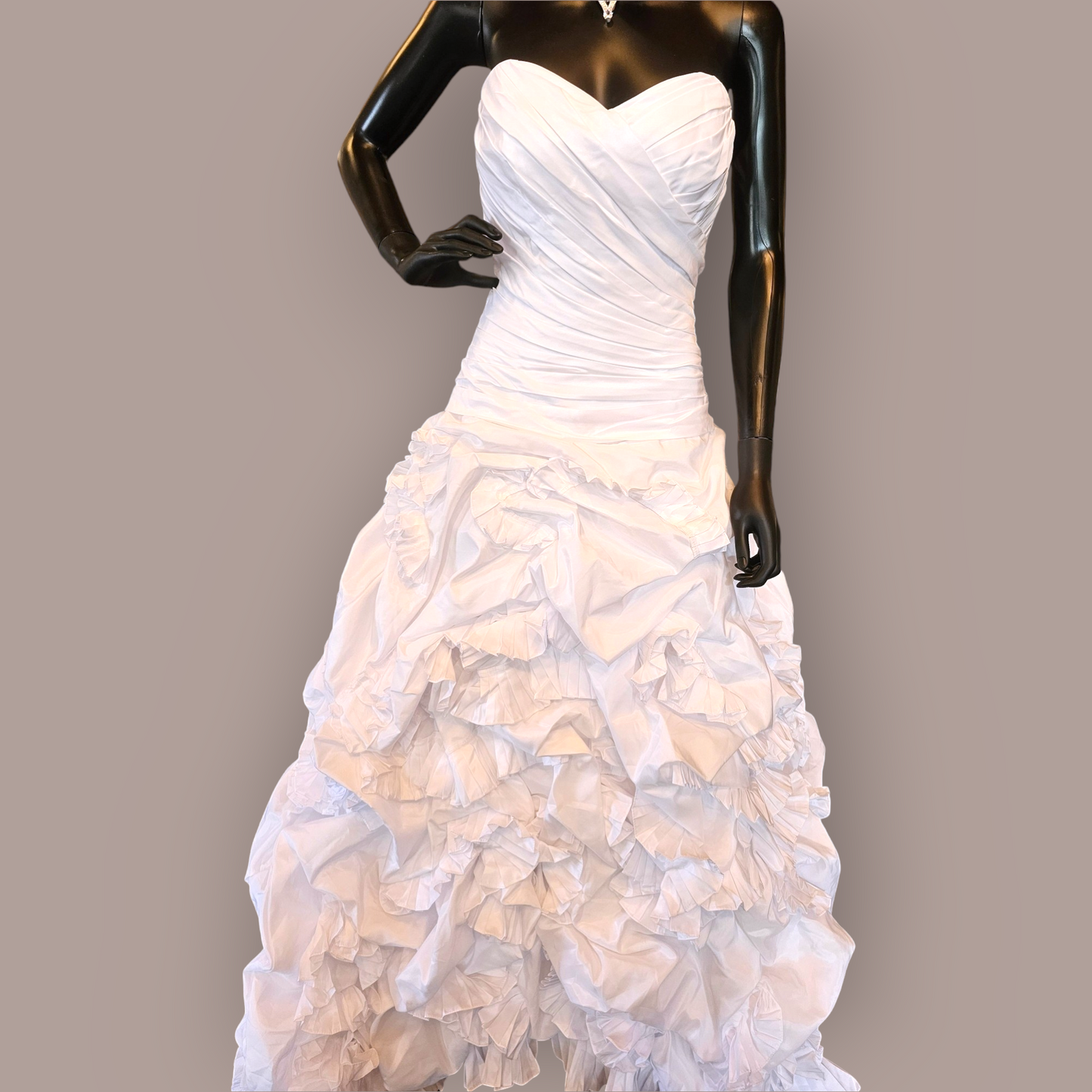 Da Vinci Crinkle Taffeta Wedding Gown