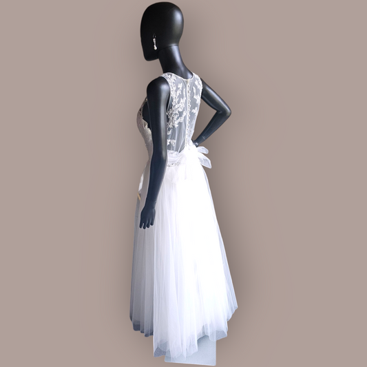 Oleg Cassini Redesigned Lace Overlay Wedding Gown