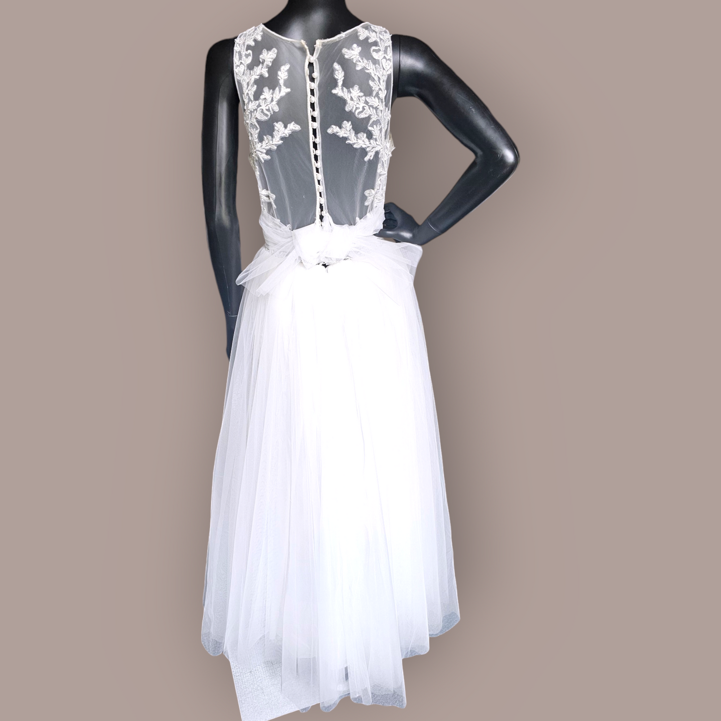 Oleg Cassini Redesigned Lace Overlay Wedding Gown