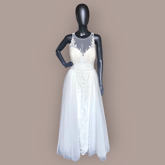 Oleg Cassini Redesigned Lace Overlay Wedding Gown