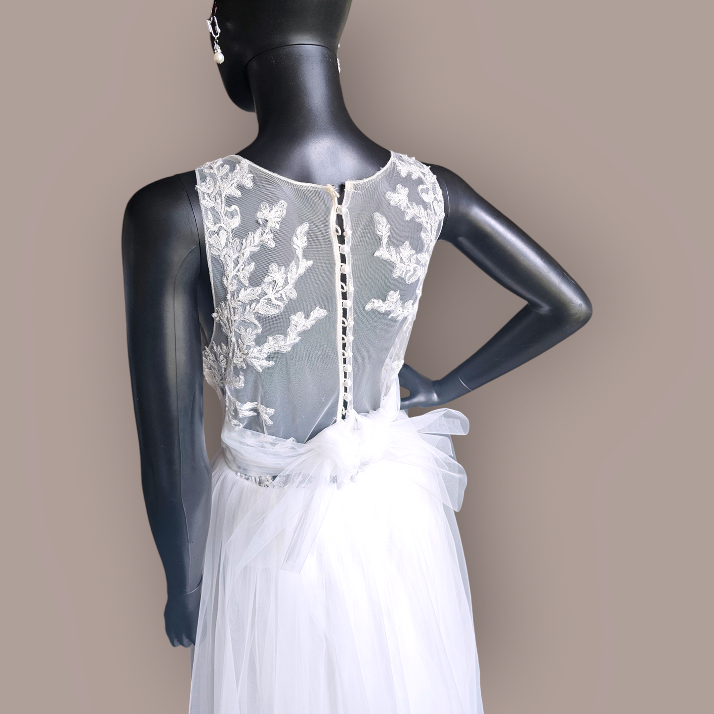 Oleg Cassini Redesigned Lace Overlay Wedding Gown