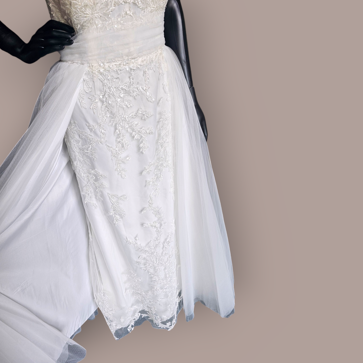 Oleg Cassini Redesigned Lace Overlay Wedding Gown