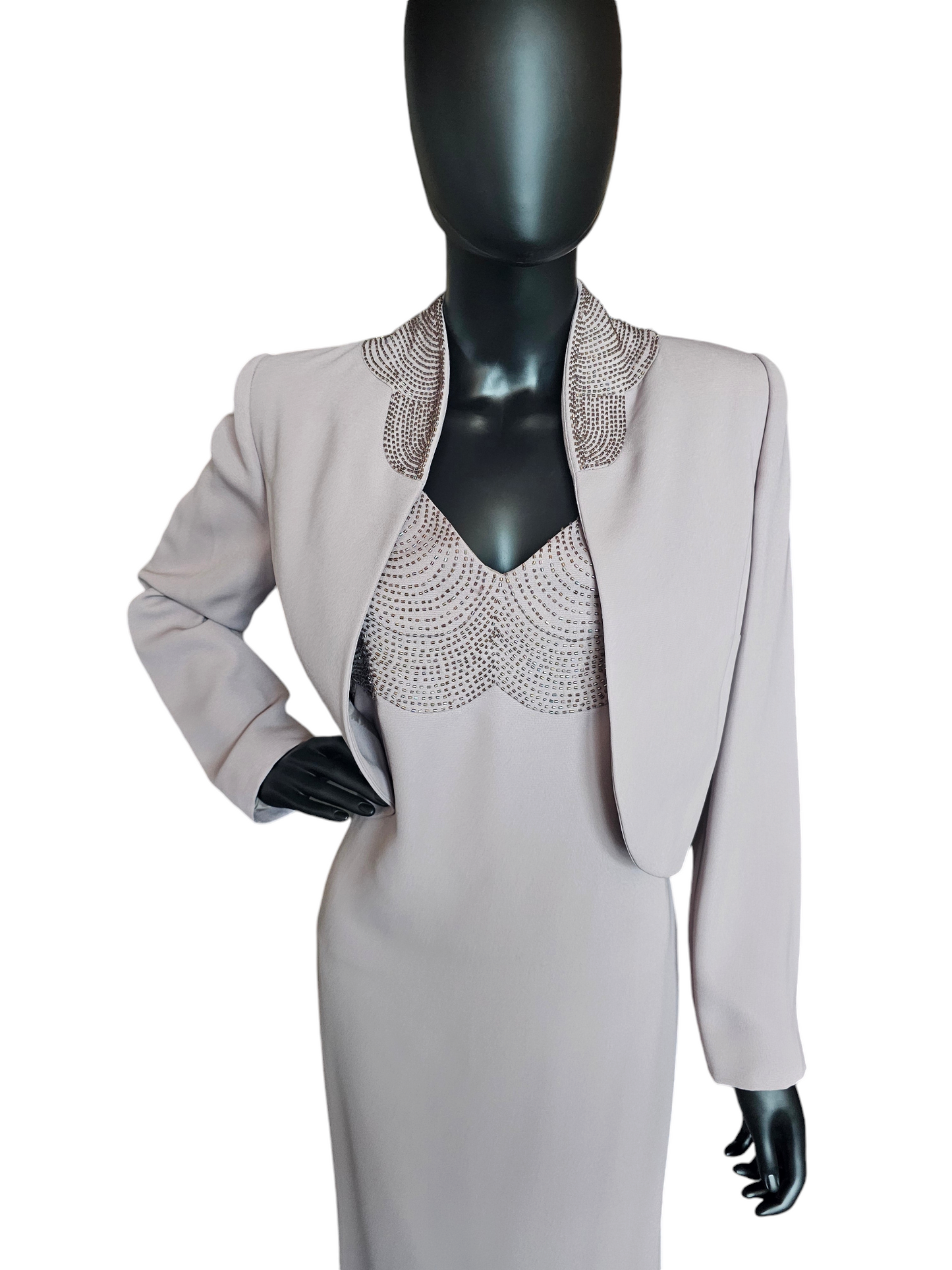 Light Lavender Formal Sheath Dress W/Jacket - Marcelle Couture