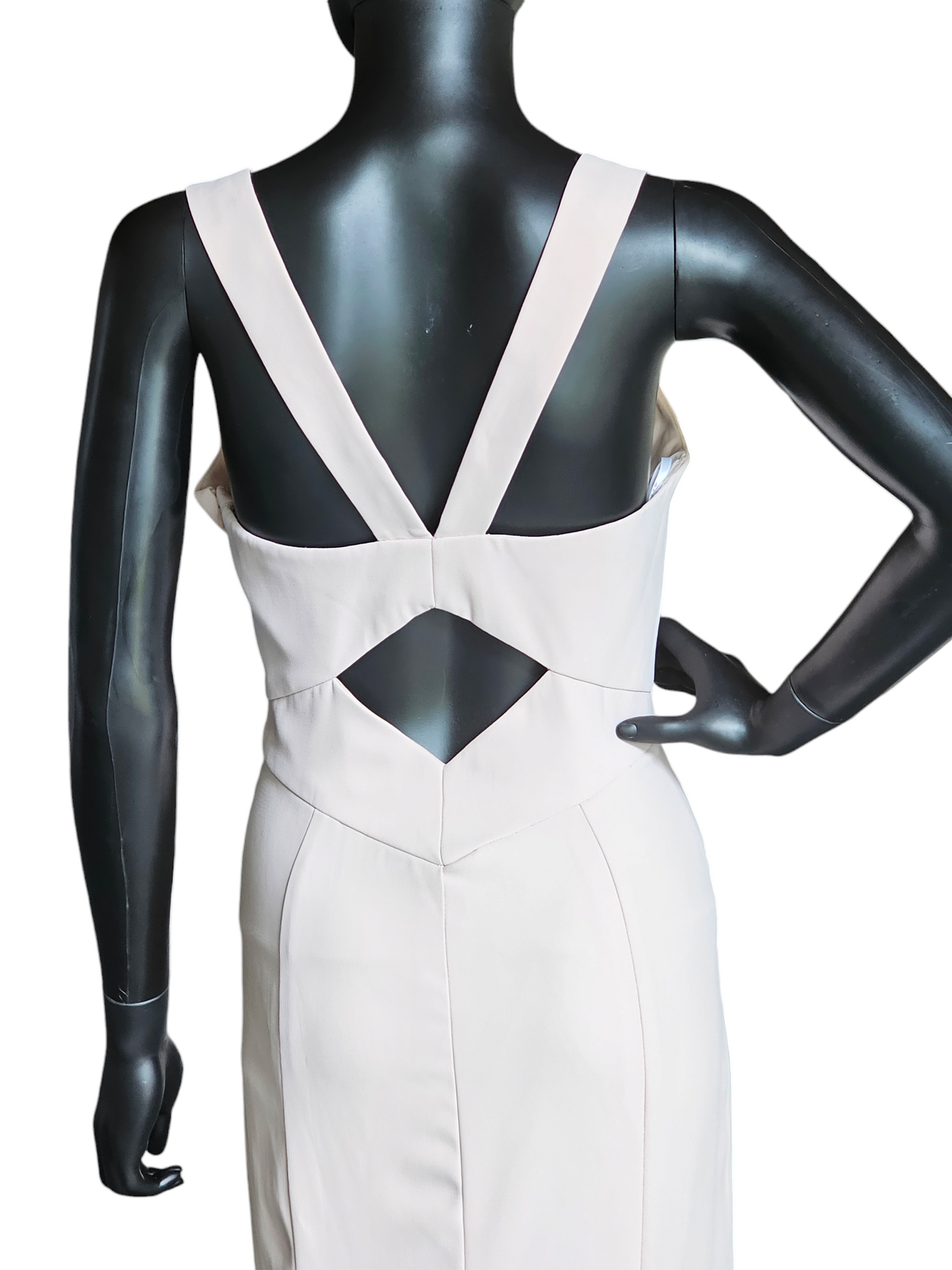 Bella Bridesmaids Nude Crepe Formal Gown