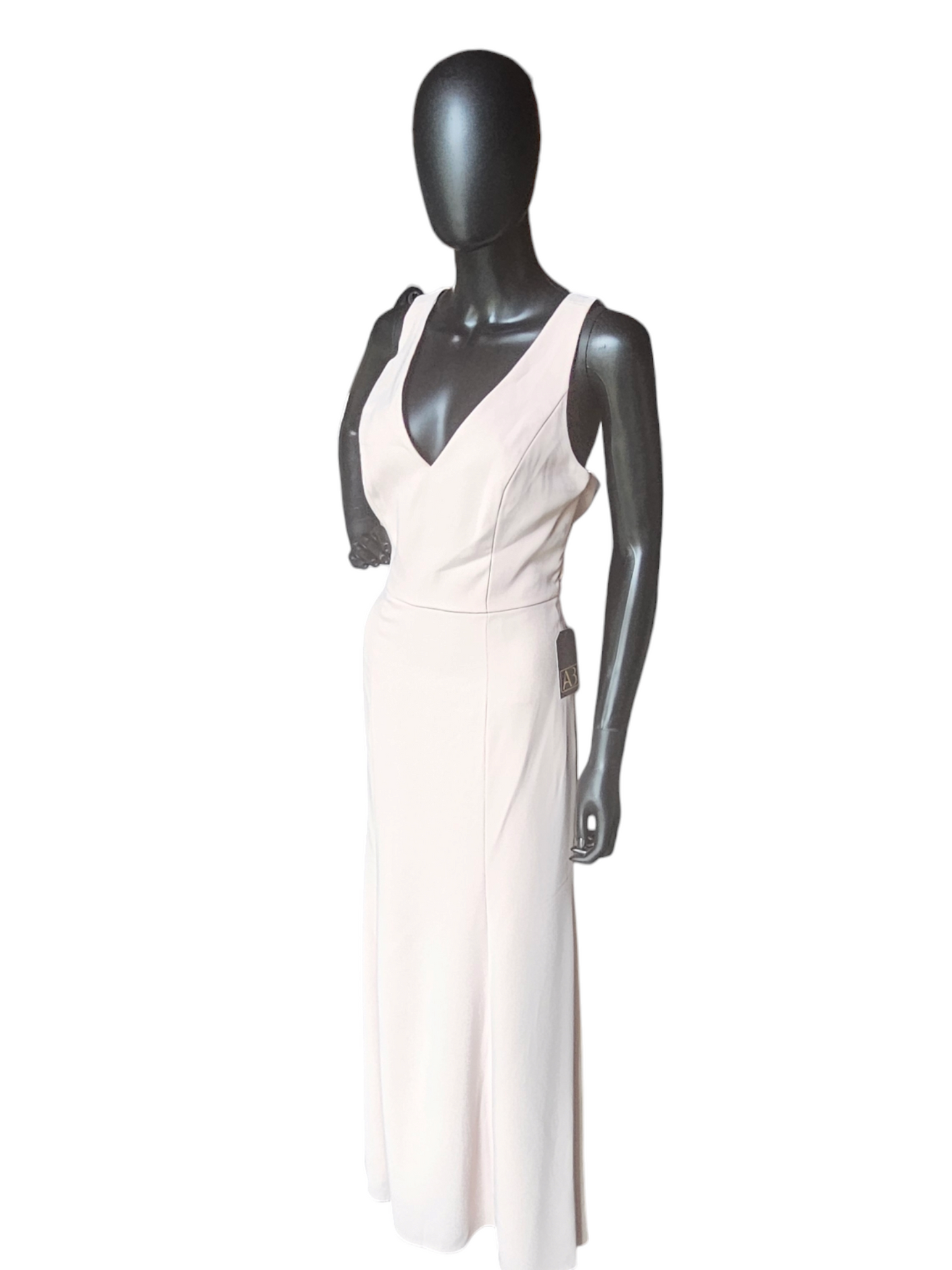 Bella Bridesmaids Nude Crepe Formal Gown