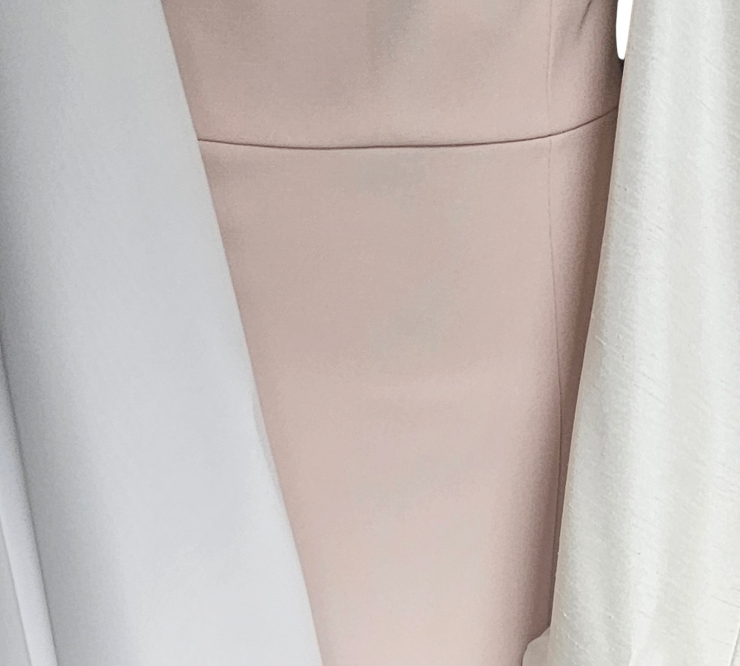 Bella Bridesmaids Nude Crepe Formal Gown