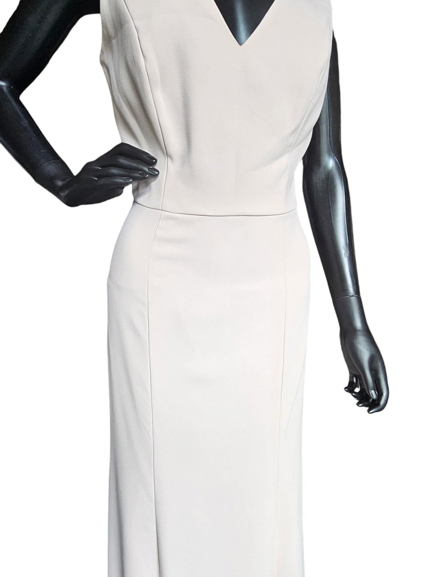 Bella Bridesmaids Nude Crepe Formal Gown