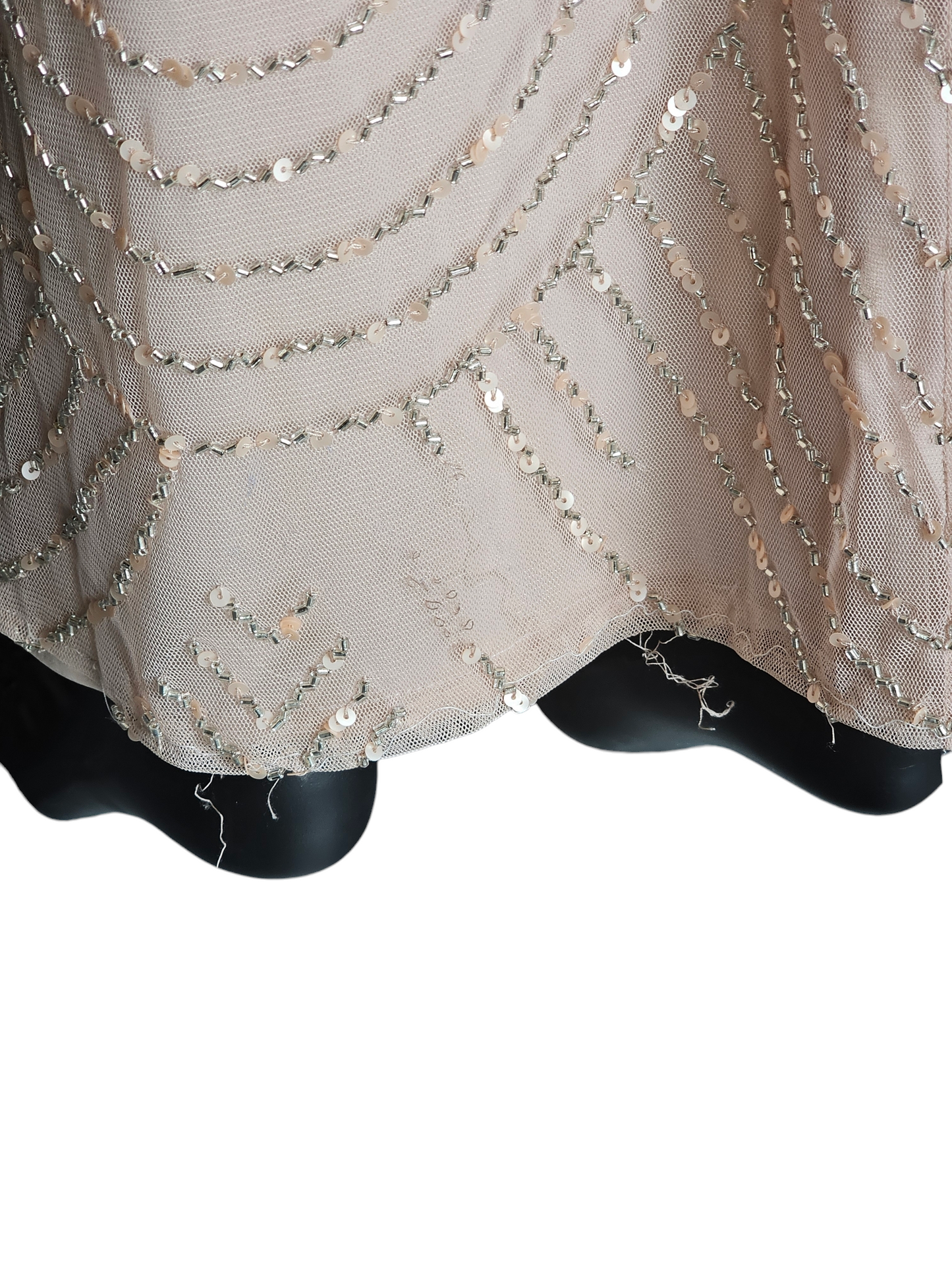 Blush Adrianna Papell Beaded Formal Gown