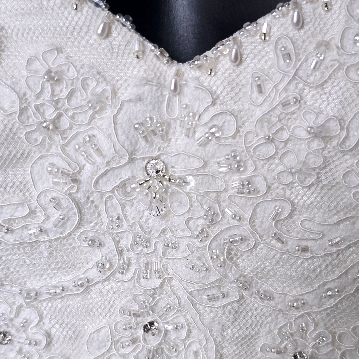 Mori Lee Ivory Taffeta Sweetheart/Fit Flare Wedding Gown