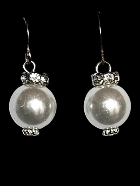 Faux Pearl with Swakovski Findings Earring