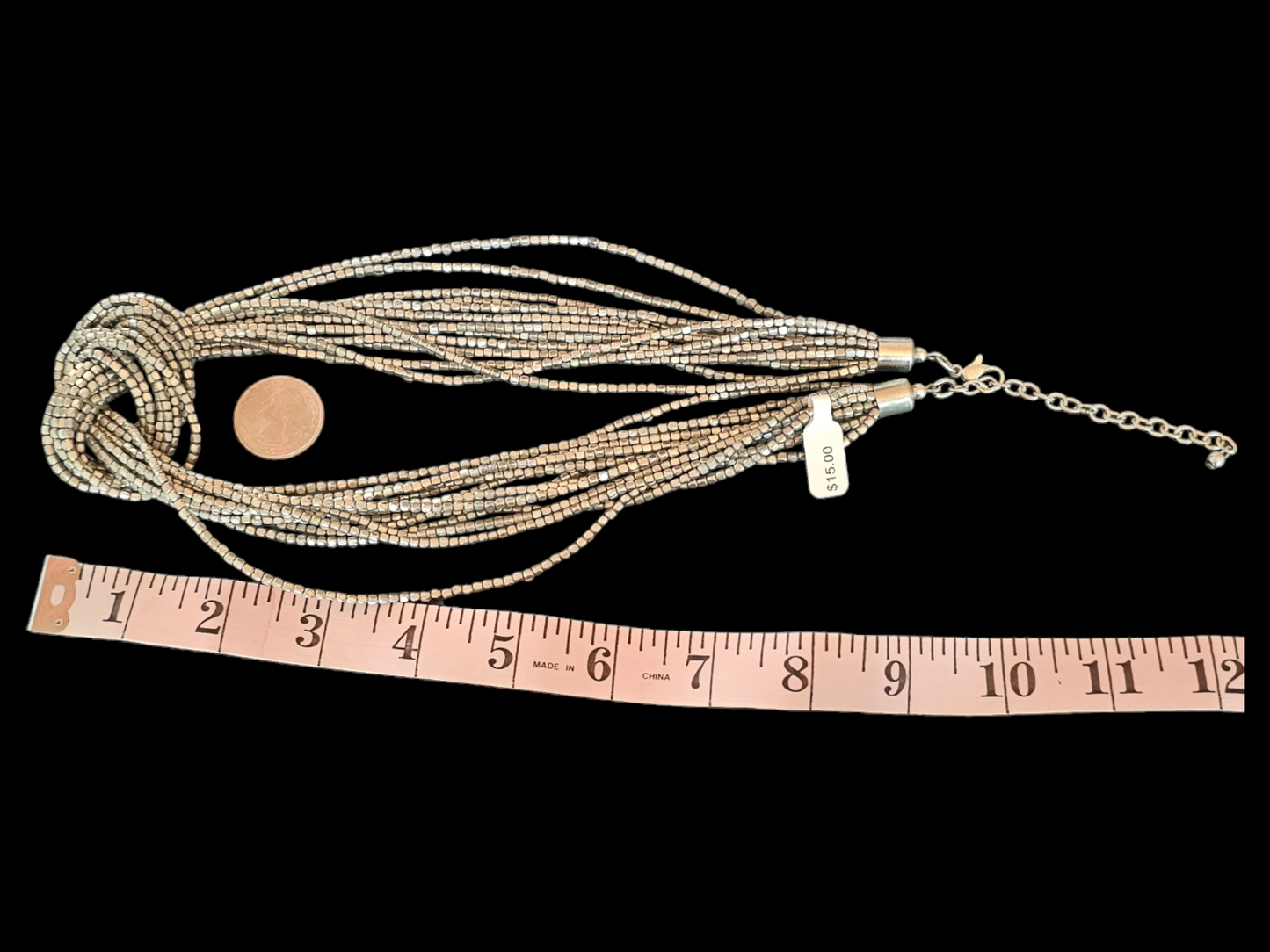 Metal Bead "knot" Necklace