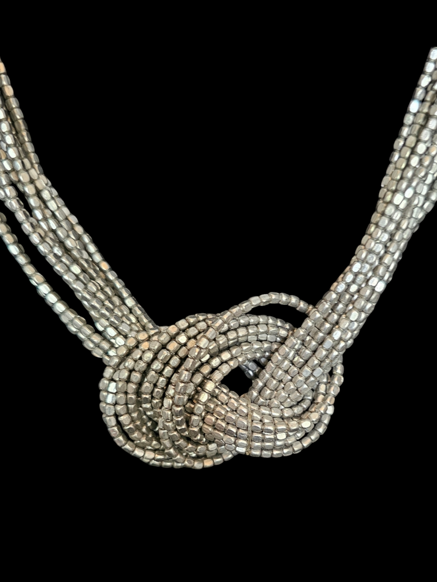 Metal Bead "knot" Necklace